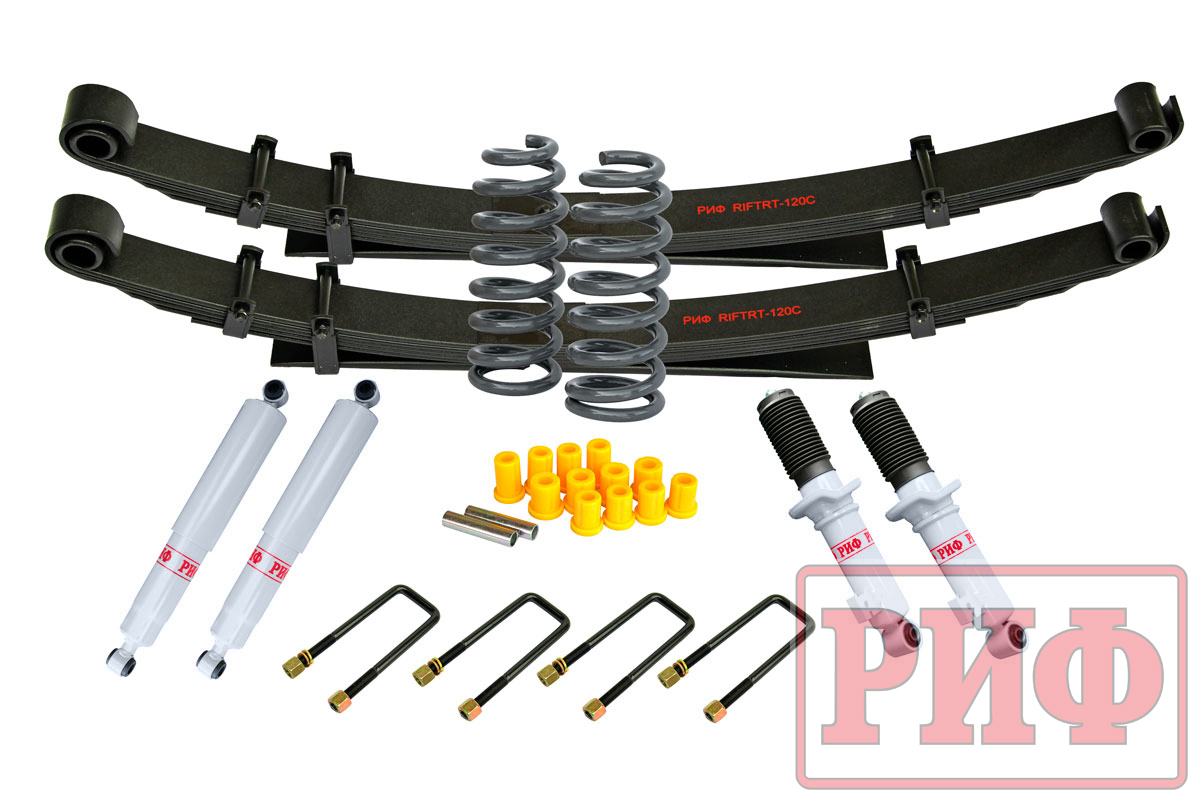 Лифт-комплект РИФ газовый Mitsubishi L200 2015+, Fiat Fullback 2016+ жесткий лифт 40 мм 