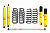 Лифт-комплект РИФ Mitsubishi Pajero Sport II 2009-2015 жёсткий лифт 40 мм 