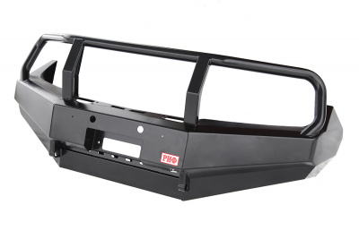 фото Бампер РИФ силовой передний Nissan Navara D40/Pathfinder R51 (2010-2014) с защитной дугой