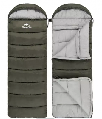 фото Мешок спальный Naturehike U350S, (190х30)х75 см, (левый) (ТК: -3C), темно-зеленый