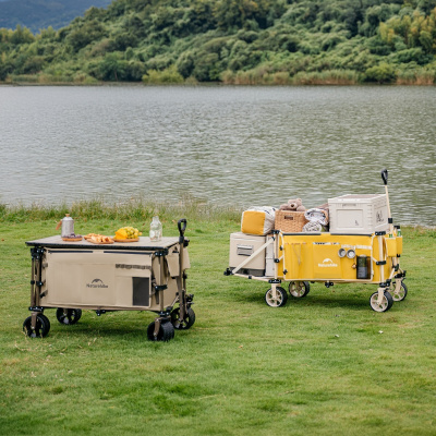 фото Тележка туристическая Naturehike Rubiks Cube 142/101х66х107 см, 185+90 л, бежевая