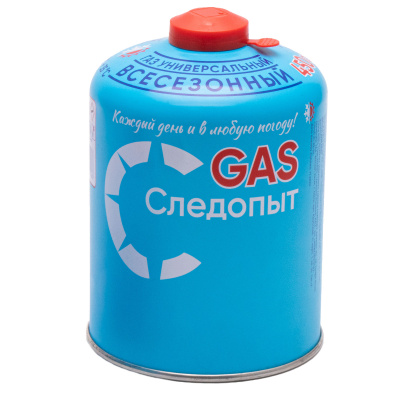 фото Баллон газовый резьбовой СЛЕДОПЫТ 450 гр., всесезонный
