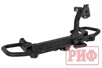 фото Бампер РИФ силовой задний Toyota Land Cruiser 200 2007-2015 c квадратом под фаркоп и калиткой, стандарт