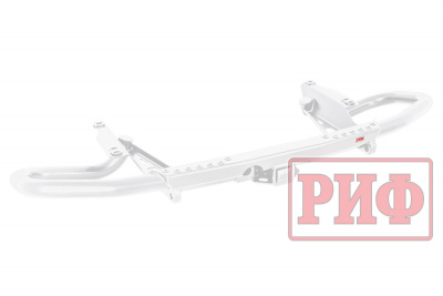 фото Бампер РИФ силовой задний Toyota Land Cruiser Prado 150 c квадратом под фаркоп (белый)