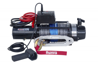 фото Лебёдка электрическая 24V Runva 12500 lbs 5670 кг (влагозащищенная) синтетический трос