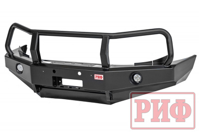фото Бампер РИФ силовой передний Ford Ranger T6 2011-2015 с доп. фарами и защитной дугой
