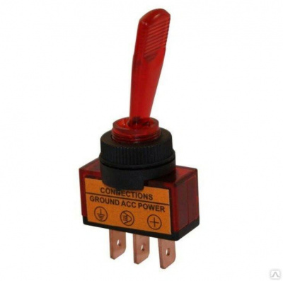 фото Тумблер 12V 20А, красный