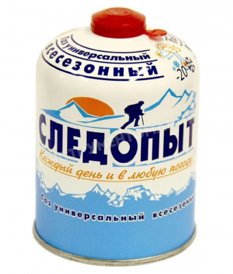 фото Баллон газовый резьбовой СЛЕДОПЫТ 450 гр., всесезонный